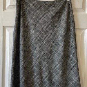 SMART KATE HILL GREY WOOL PLAID SKIRT S 8